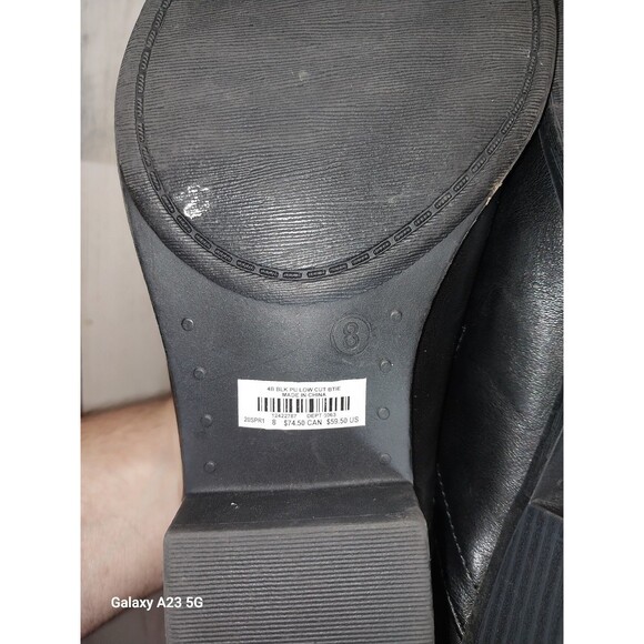 Torrid V Cut Black Ankle Booties Size 8W Faux Leather - Picture 3 of 10